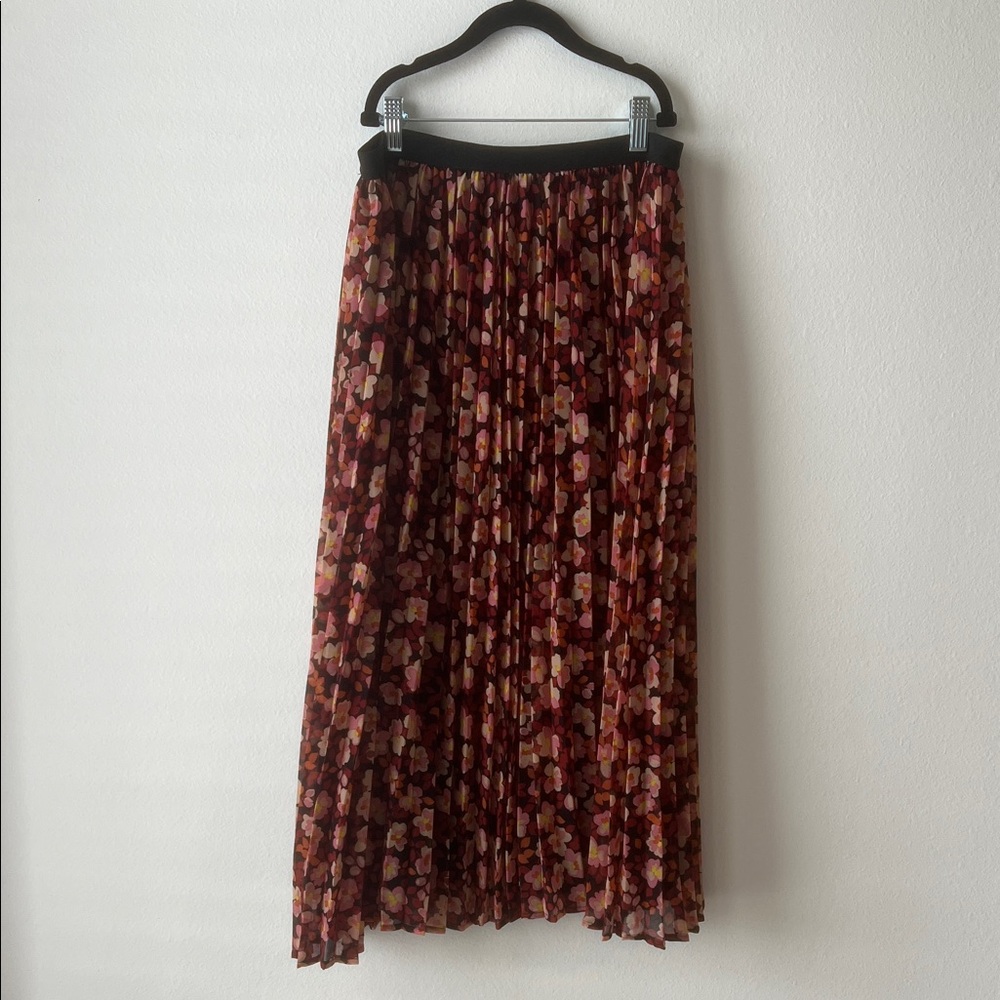 Sanctuary Floral Maxi Skirt - Red and Pink